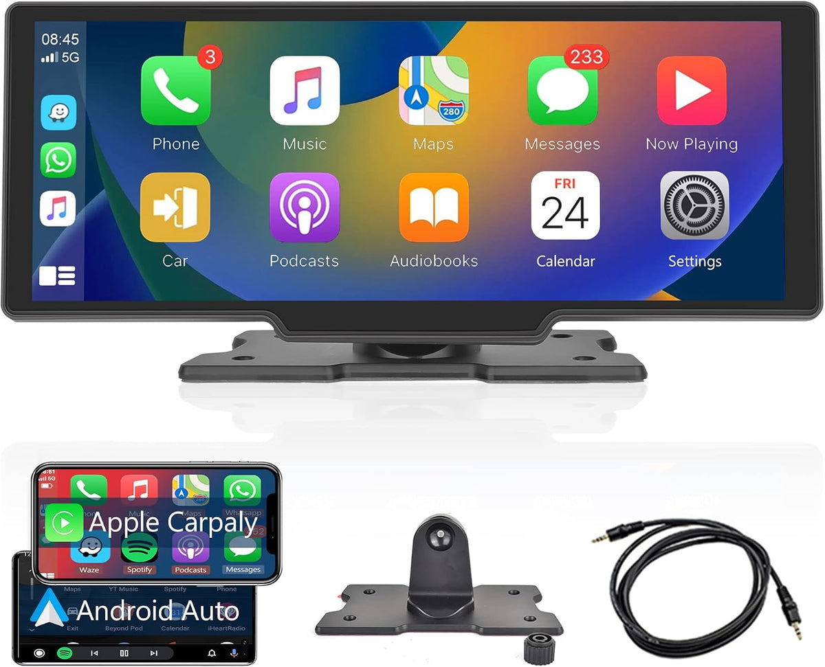 Prijenosni 7 inčni IPS CarPlay i Android Auto ekran za auto
